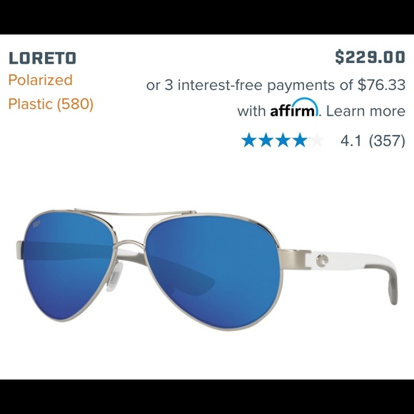 New Costa Larado Sun Glasses